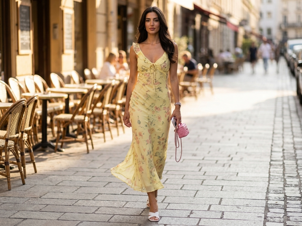 Robe Longue Bretelles Vintage